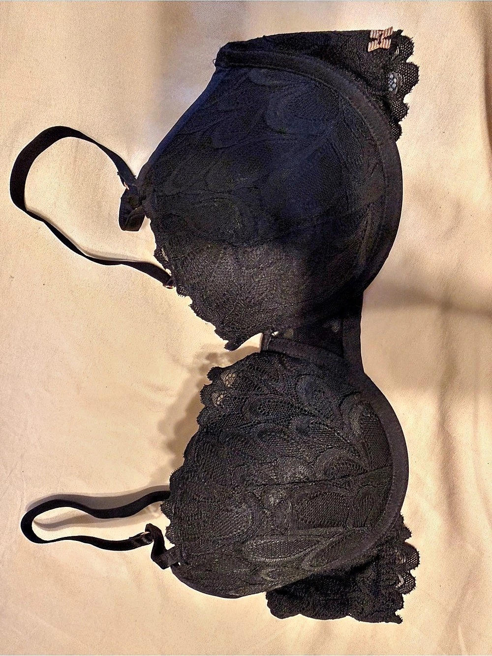 Savage x Fenty Date Push-Up Bra Black Lace